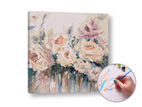 Paint by Numbers WHITE FLOWERS | Medium Difficulty — image 1