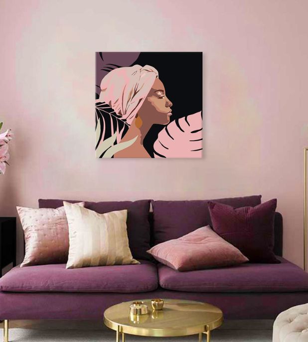 Paint by Numbers WOMAN | Low Difficulty SPECIAL BLACK EDITION — image 1