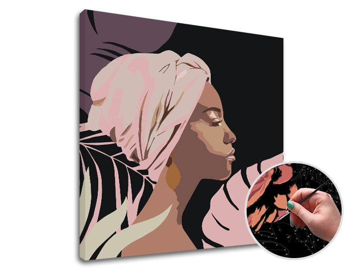 Paint by Numbers WOMAN | Low Difficulty SPECIAL BLACK EDITION — image 3
