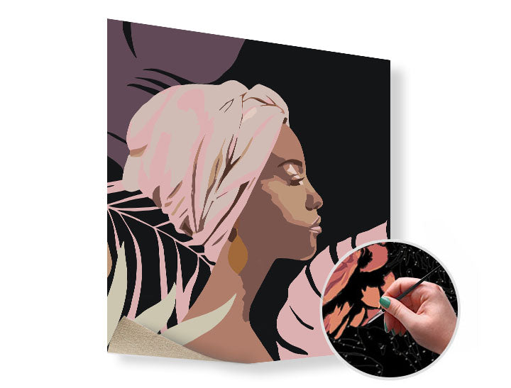 Paint by Numbers WOMAN | Low Difficulty SPECIAL BLACK EDITION — image 4