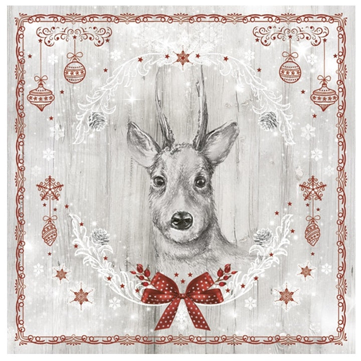 Painted Deer Decoupage Napkins - 1 pc