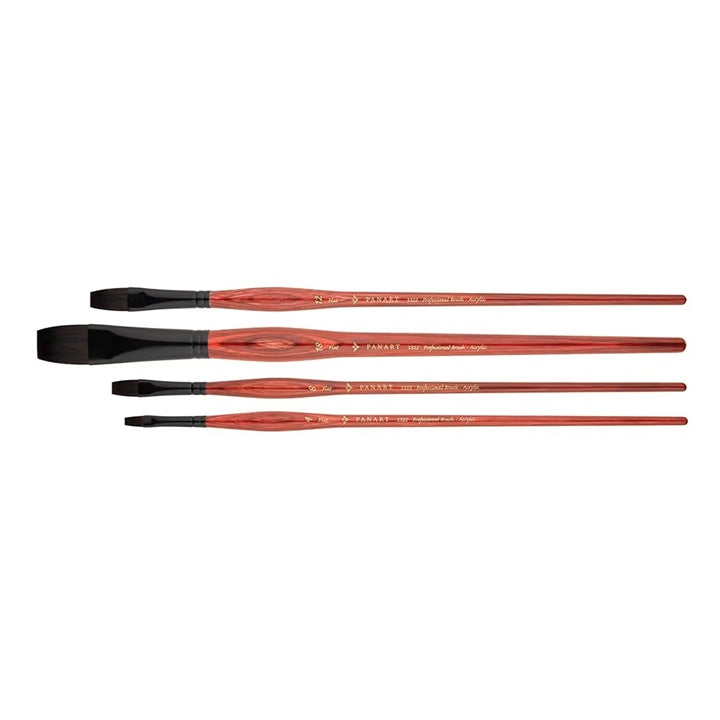 PanArt 3322 Flat Brush for Acrylic, various sizes, image 1
