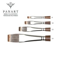 PanArt 7721 Flat Brush, Synthetic Mongoose Bristles | various sizes