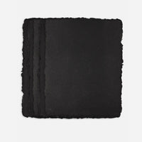 PanArt Handmade Paper, Black, A4, 10 Sheets, Torn Edges