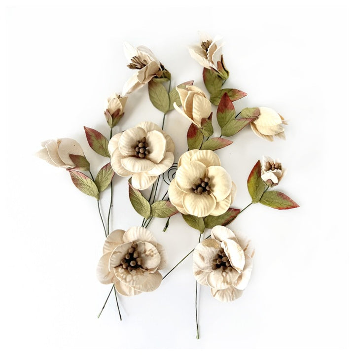 Paper Flowers | Neutral Colors, 13 pcs — image 1