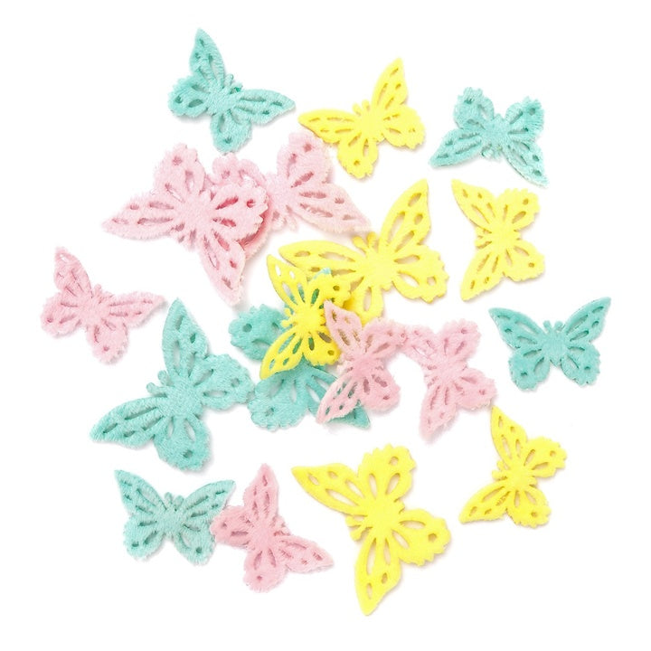 Pastel Felt Stickers, Butterflies, 15 pcs — image 2