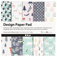 Pastel Nature Scrapbooking Paper, 15.2 x 15.2 cm, 50 Sheets