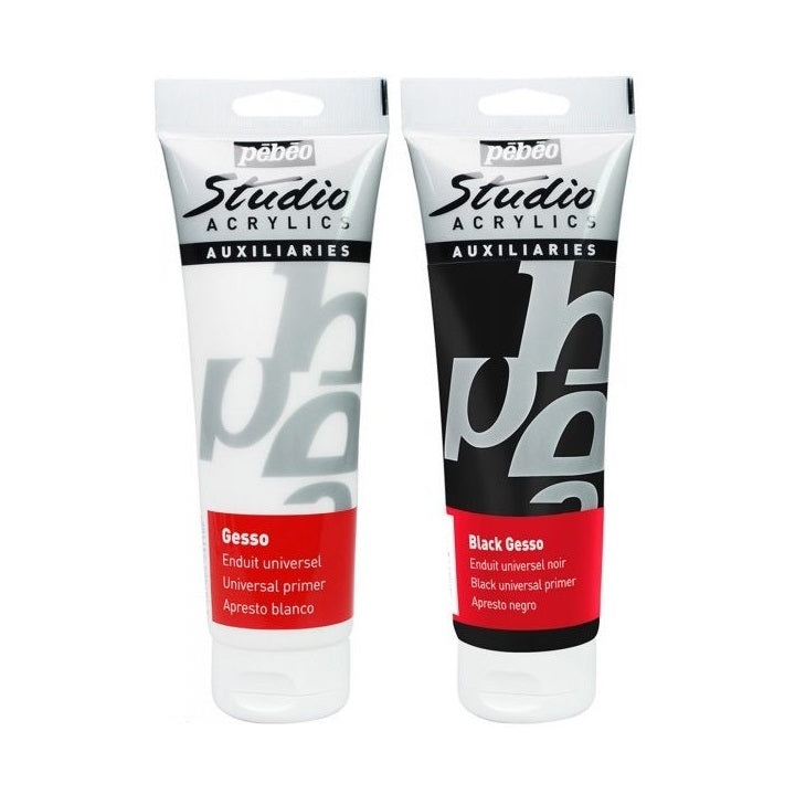 Pébéo Black and White Gesso Set, 2 x 100 ml