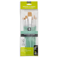 PEBEO Golden Polyamide Universal Brush Set - 8-Piece Set