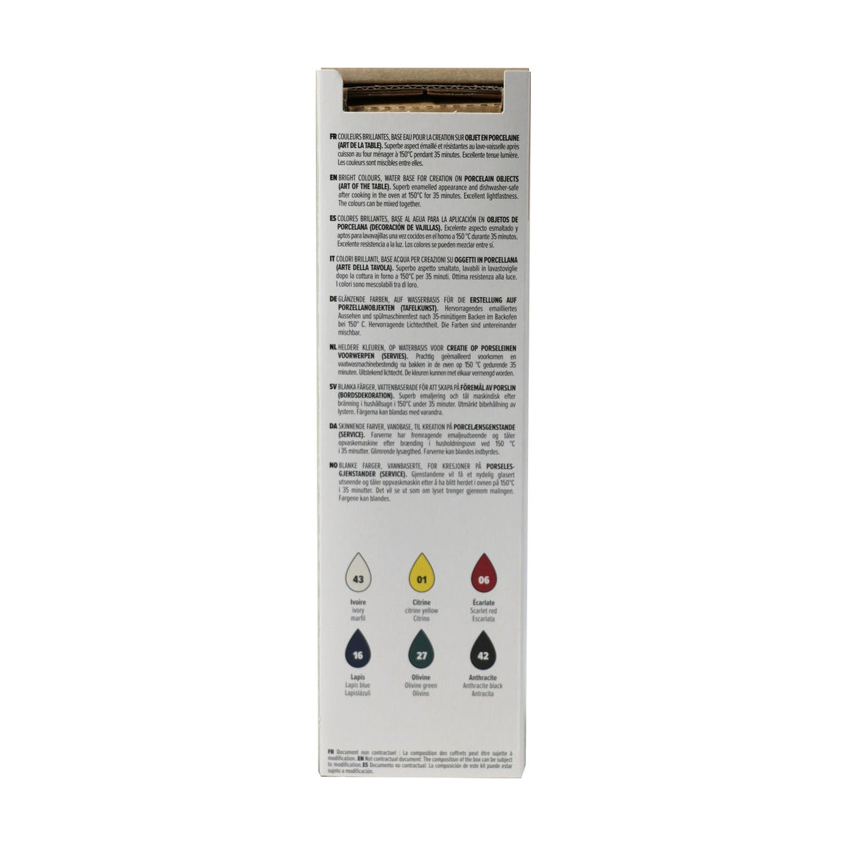 PEBEO Porcelaine 150 Porcelain Paint Set - 6 x 20 ml