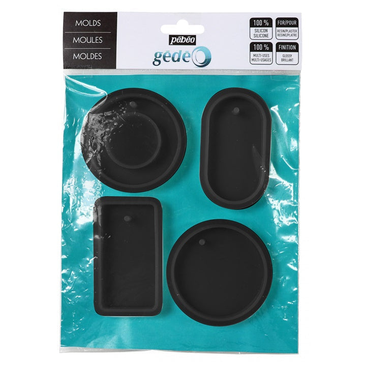 Pebeo Professional Silicone Mold, Geometric Shapes, 4 pcs