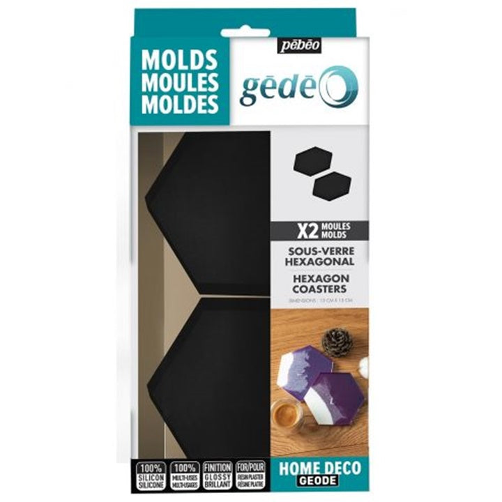 Pebeo Professional Silicone Mold - Hexagon Coasters