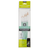 PEBEO Round Acrylic Paint Brushes - 6-Piece Set