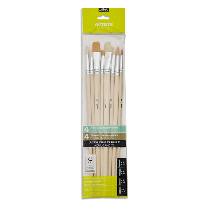 Pebeo 8-Piece Painting Brush Set — Image 1