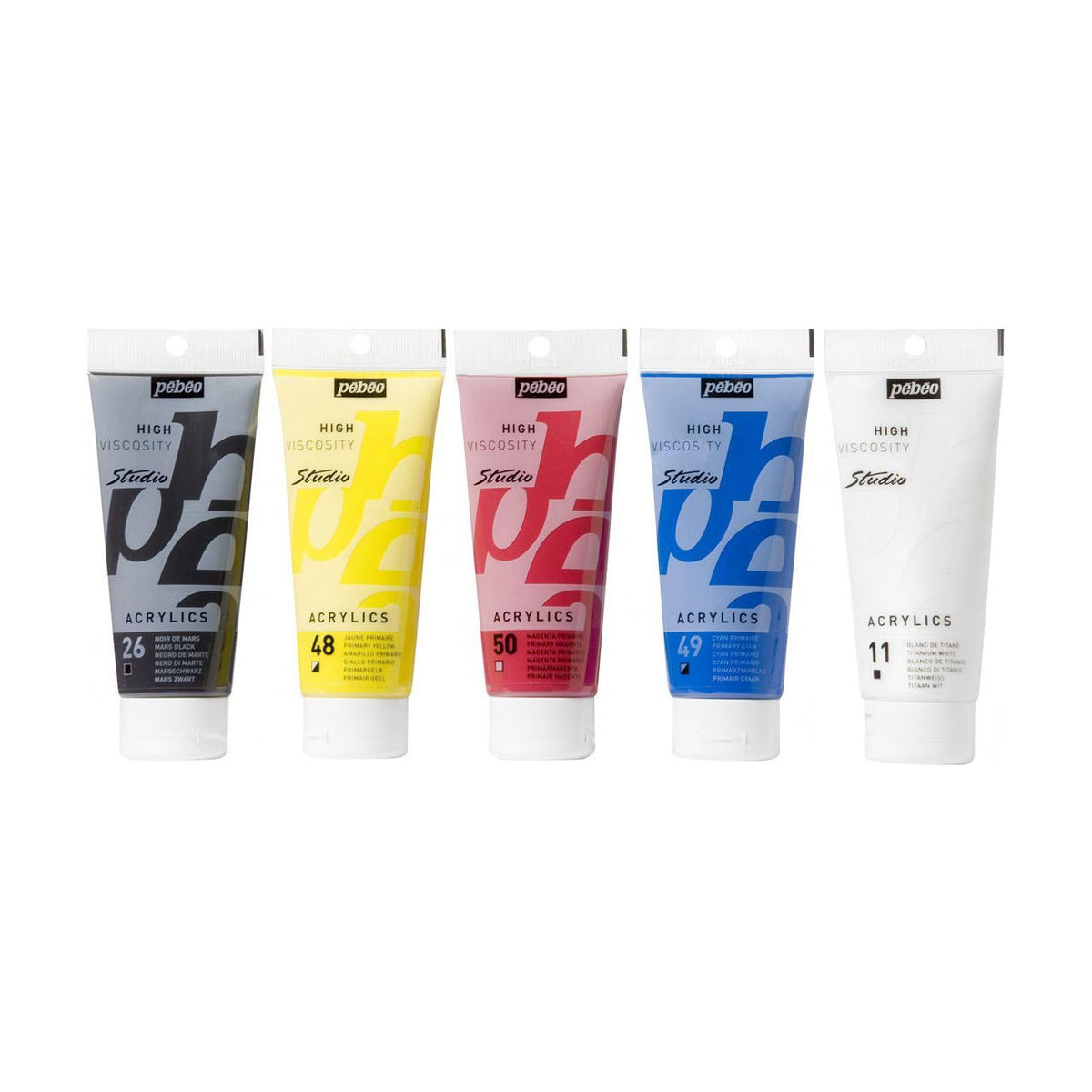 PEBEO Studio Acrylics acrylic paint set 5 x 100 ml