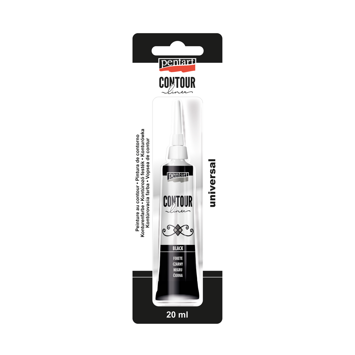 Pentart Contouring Paint 20 ml – black