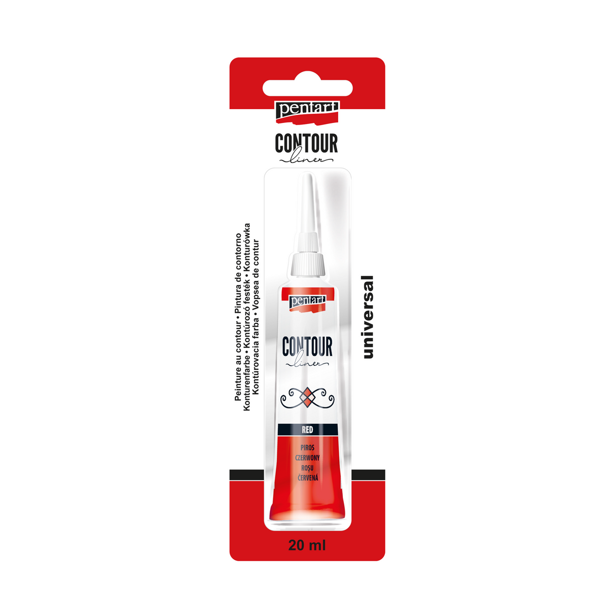 Pentart Contouring Paint 20 ml – red