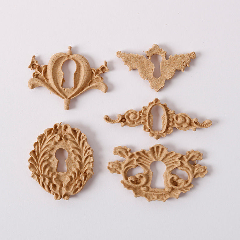 Pentart Elastic Wood Keyhole Set 1 cm - 5 pcs