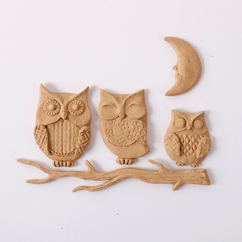 Pentart Elastic Wood - Owls 9 cm