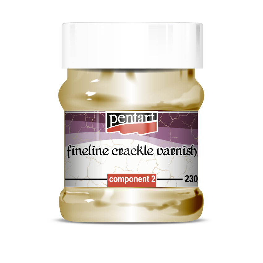 Pentart Fineline Crackle Varnish 2-Component Set - 230 ml