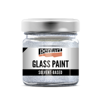 PENTART Glass Paint 30 ml – Glitter Silver
