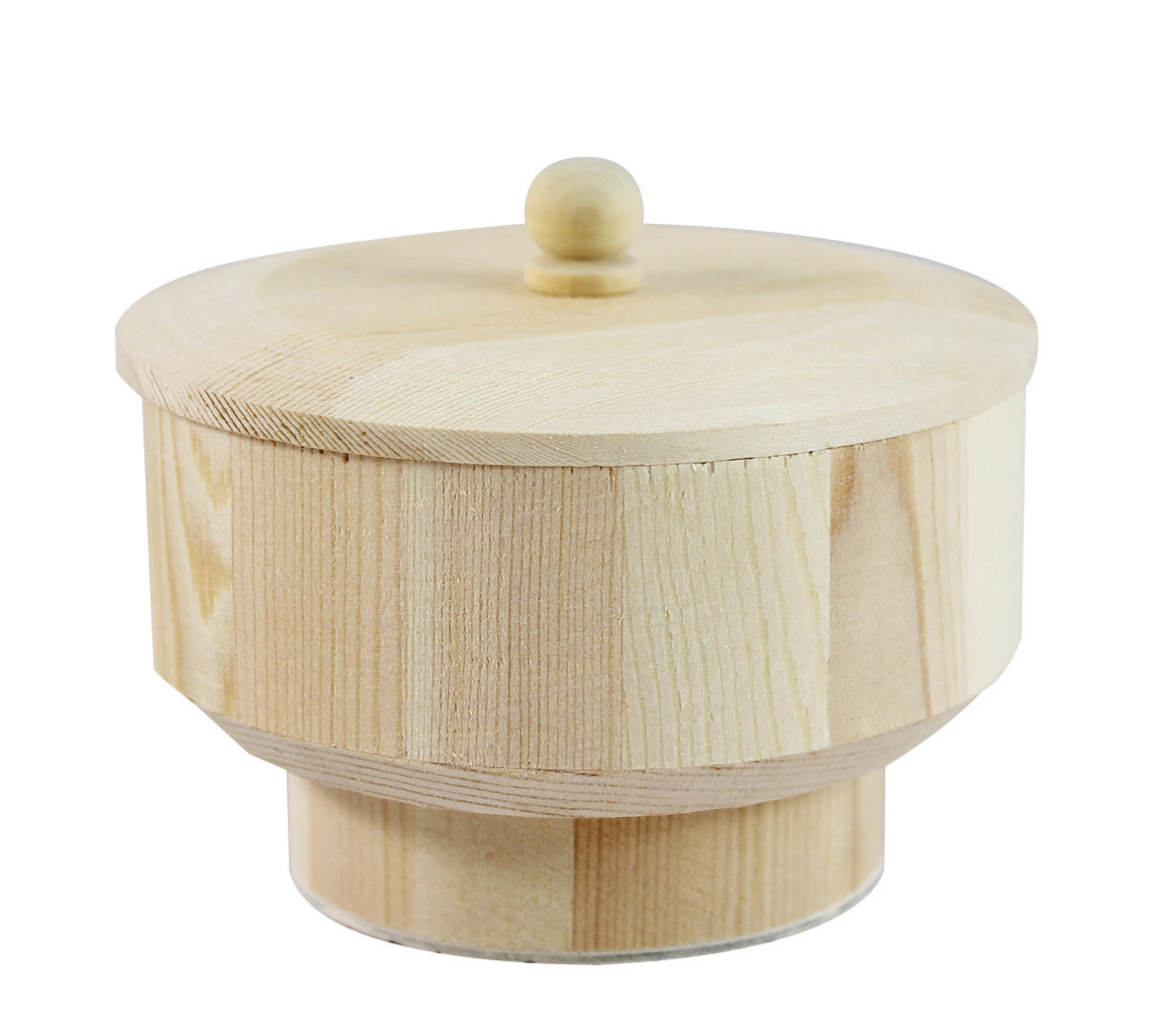 Pentart Round Wooden Box with Lid 11 x 9 x 7 cm