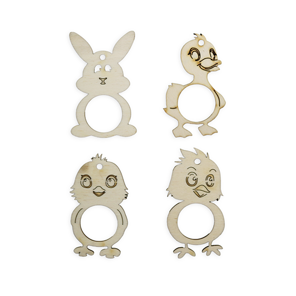 Pentart Wooden Figurines – Easter Mix 5 x 8 cm (4 pcs)