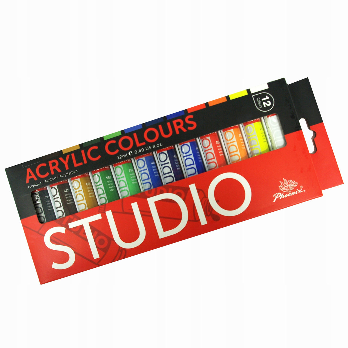 Phoenix Acrylic Paint Set, 12–24 x 12 ml