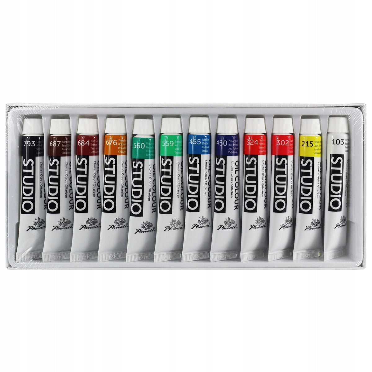 Phoenix Oil Paint Set, 12–24 x 12 ml