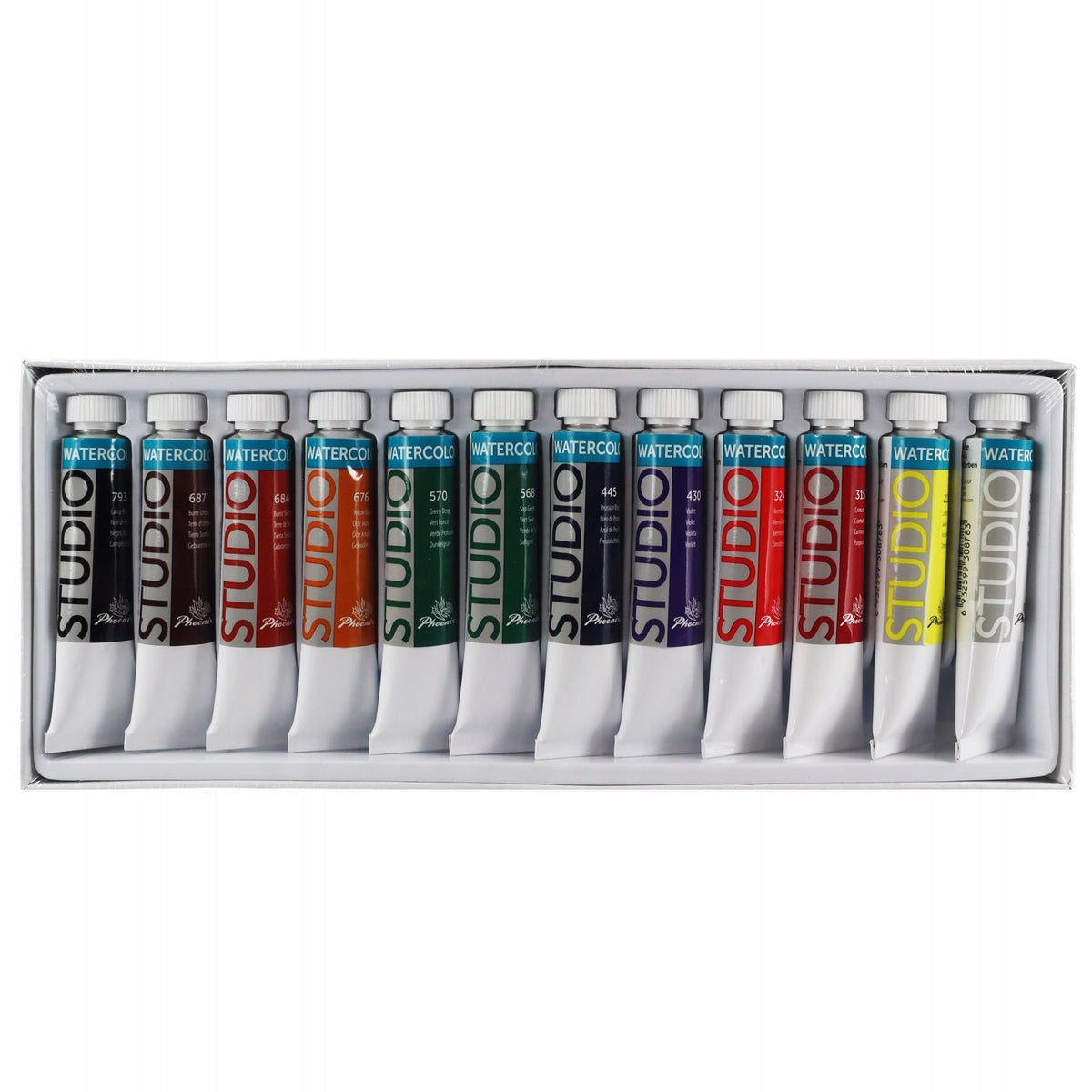 Phoenix Watercolor Paint Set, 12–24 x 12 ml