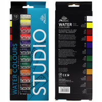 Phoenix Watercolor Paint Set, 12–24 x 12 ml