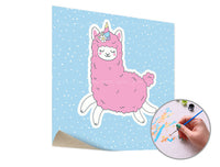 PINK LAMA SINGLE CUT Paint by Numbers | Low Difficulty — image 2