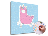 PINK LAMA SINGLE CUT Paint by Numbers | Low Difficulty — image 3