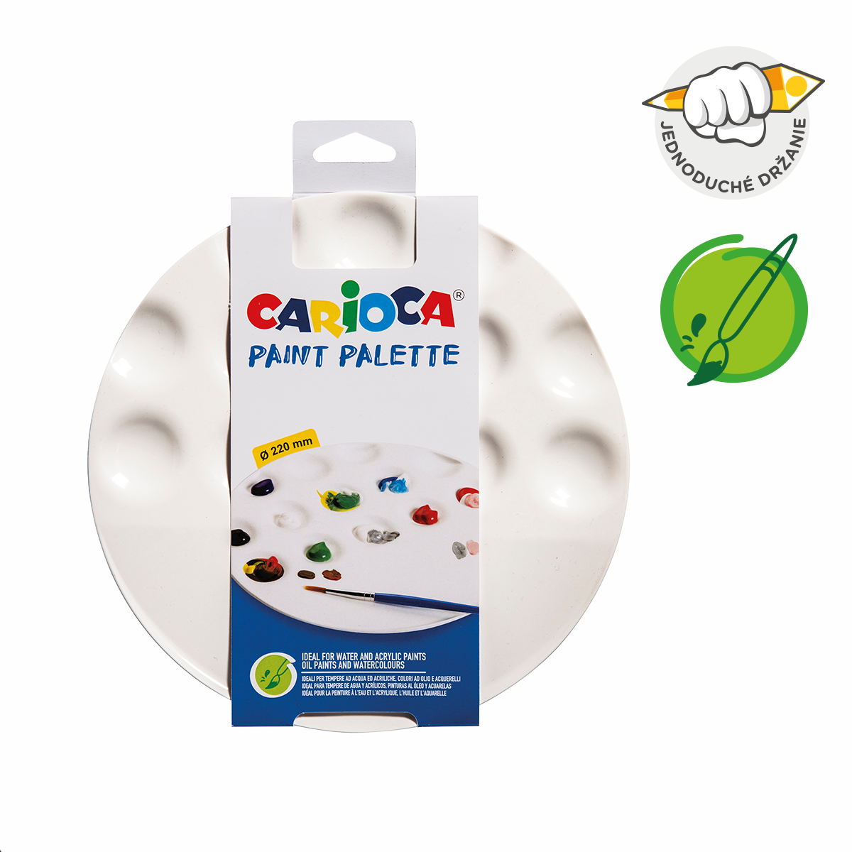 Plastic painting palette Carioca - 13 wells