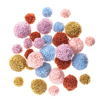 Plush Pom-Poms for Crafting | 30 pcs, Mixed Colors, image 1