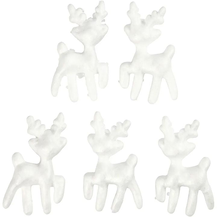Polystyrene Reindeer 11.5 cm Set of 5 — image 2