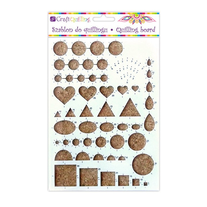 Quilling Template with Various Shapes – 36 Holes