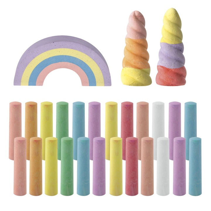 Rainbow Colored Chalk, Set of 27