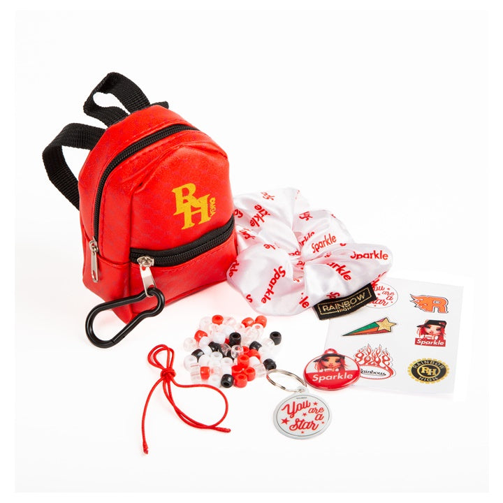 Red RAINBOW HIGH mini backpack with accessories - image 3