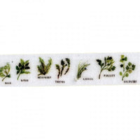 Ribbon with Botanical Print, 15 m | various widths — image 1