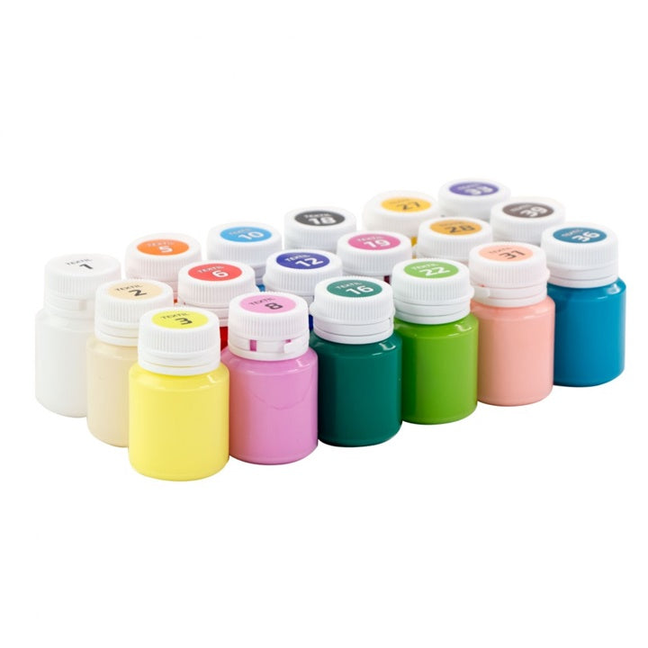ROSA Acrylic Fabric Paints, 18 x 20 ml