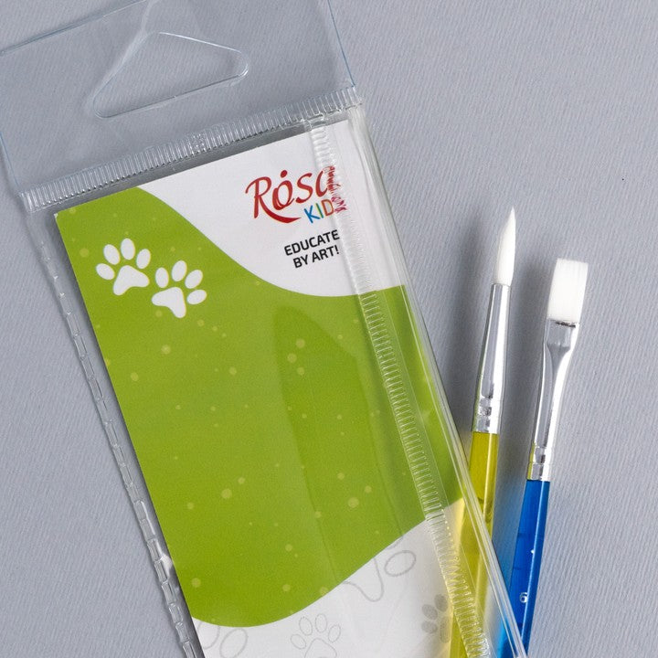ROSA Kids Set of 2 Synthetic Brushes, Round Brush No. 6, Flat Brush No. 6 — image 4