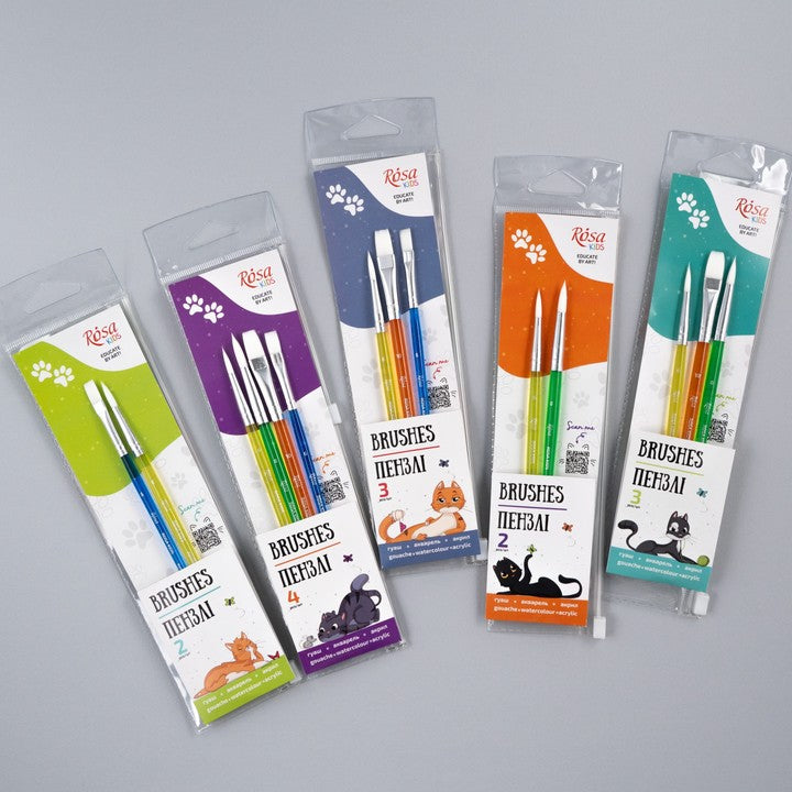 ROSA Kids Set of 2 Synthetic Brushes | Round Brushes No. 6, 8 — image 5