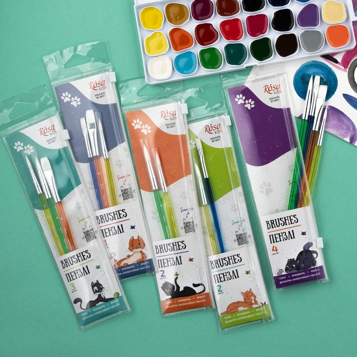 ROSA Kids Set of 2 Synthetic Brushes | Round Brushes No. 6, 8 — image 7
