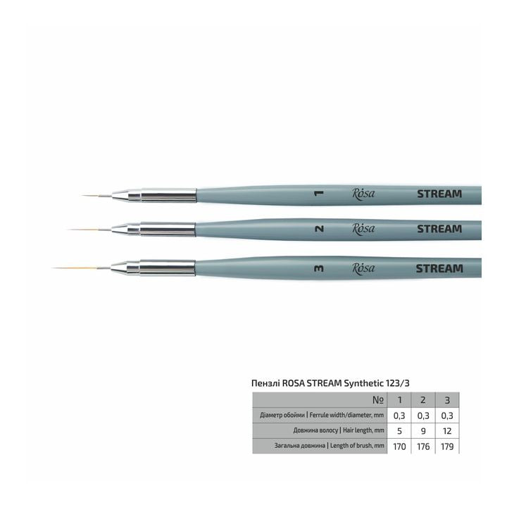 ROSA STREAM 123 Synthetic Round Liner Brush | various sizes — image 2