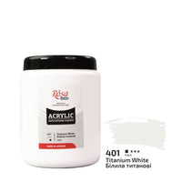 ROSA STUDIO Acrylic Paint, 1000 ml – Titanium White (401)
