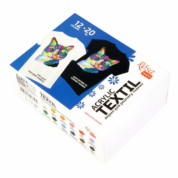 ROSA TALENT CAT Acrylic Paint Set for Fabric — image 1