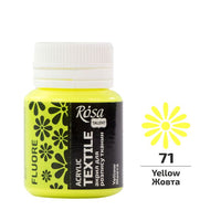 ROSA TALENT Fluorescent Acrylic Fabric Paint, 20 ml | various shades — image 3