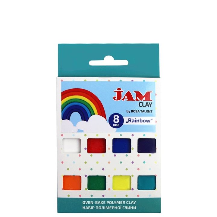 Rosa Talent Polymer Clay Set, Rainbow, 8 x 20 g, image 1
