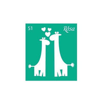 Rosa Talent Self-Adhesive Stencil, 9 x 10 cm, Pattern No. 51